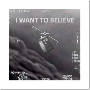 I Want To Believe - Blue Police Box Posters and Art